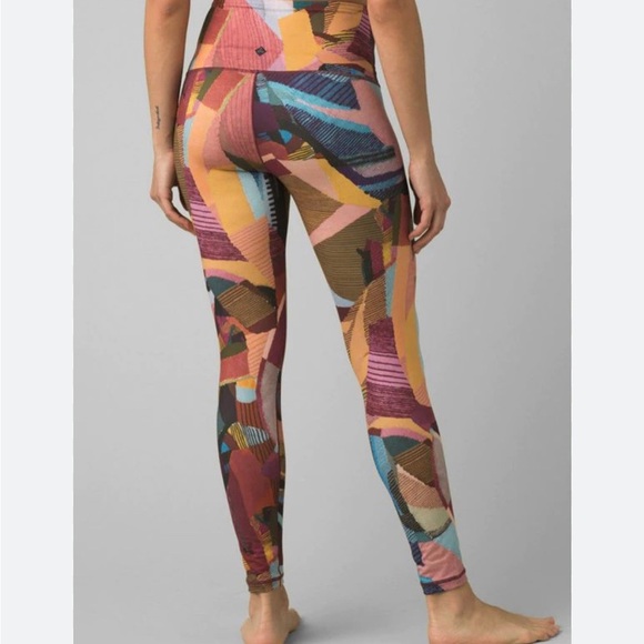Prana kimble printed 7/8 leggings in womens L high rise yoga lightweight - Picture 2 of 10